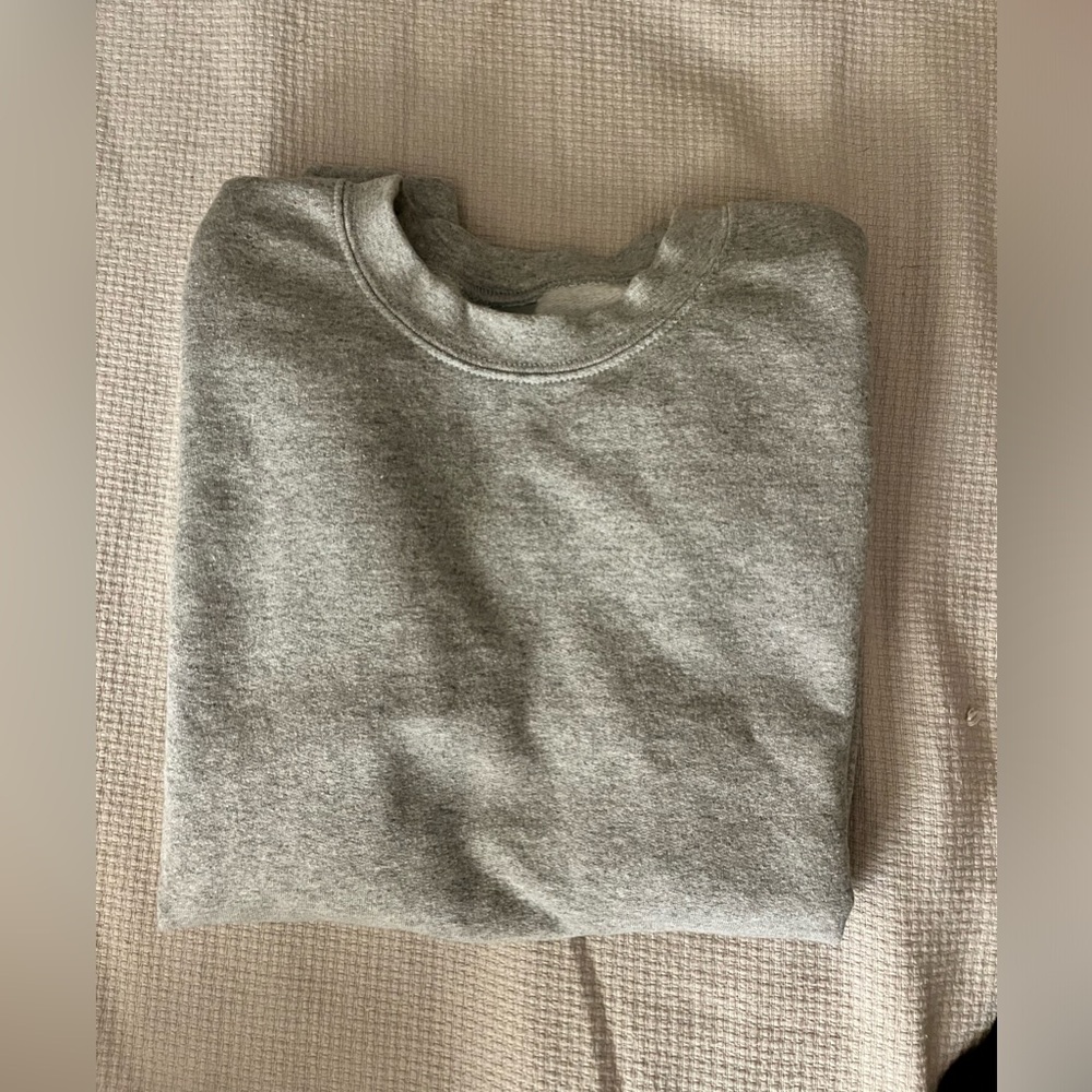 small grey plain sweatshirt